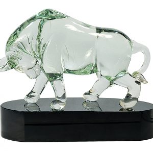 Clear Bull Art Glass Award